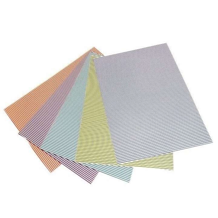5 db-os dupla karton szett, Galeria Hobby, mini csíkos, többszínű, 24x34cm