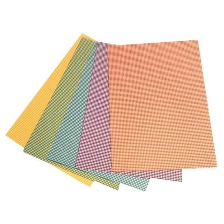 Kétoldalas houndstooth karton 300g, 24x34cm, 5 ív/szett, többszínű