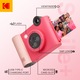Цифров фотоапарат за моментални снимки Kodak Smile+, функция принтер, слот за microSD, розов