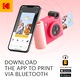 Цифров фотоапарат за моментални снимки Kodak Smile+, функция принтер, слот за microSD, розов