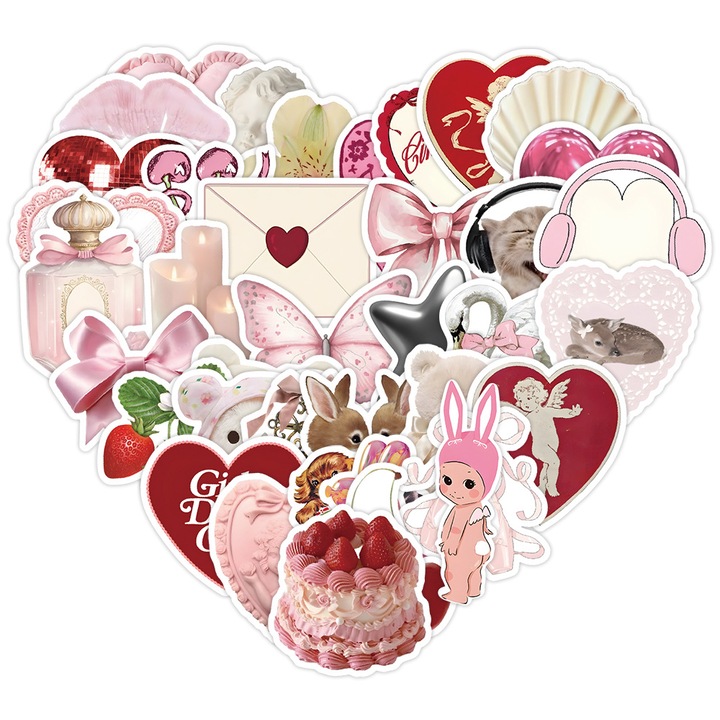 Set 50 Stickere Decorative, rezistente la apa, multicolor