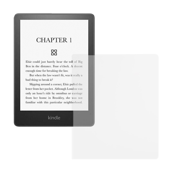 Folie de Silicon pentru Amazon Kindle Paperwhite 5 (2021), E-reader Protect, Regenerabila, Claritate 99%, High Definition, Previne amprentele si praful, Anti-Soc, Transparent