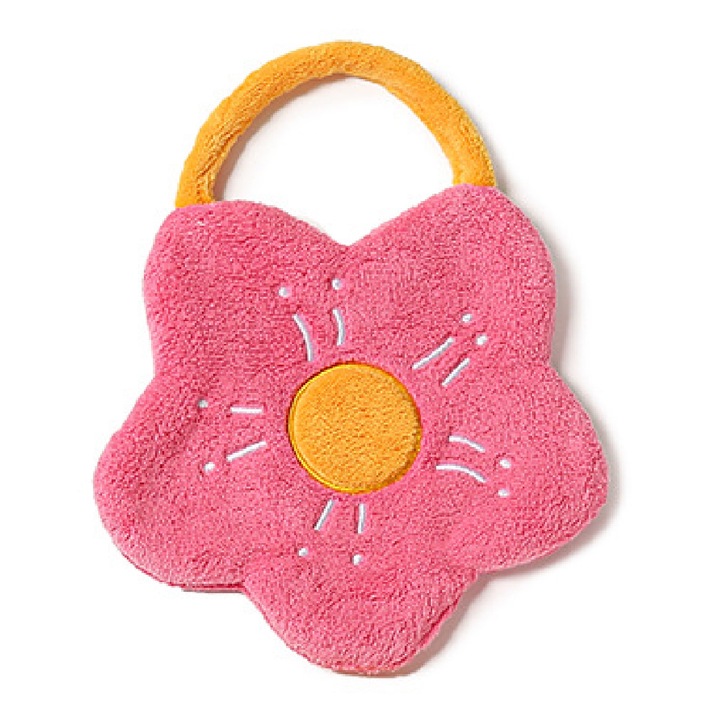 Prosop de mana din coral fleece, Mmgoqqt, forma de floare, absorbtie puternica, roz rosu