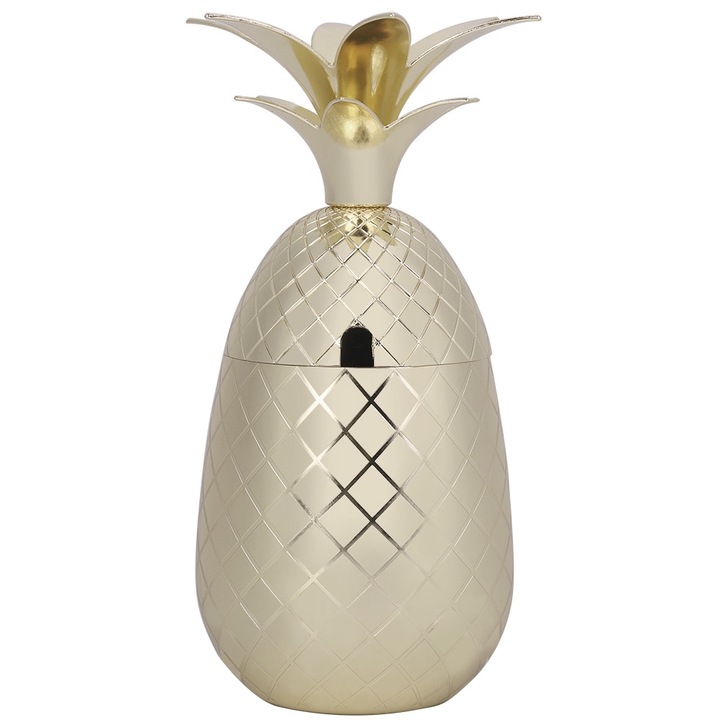 Jormftte rozsdamentes acél pohár, ananász forma, borhoz és koktélhoz, arany