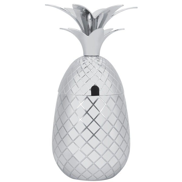 304 rozsdamentes acél koktélpohár, Jormftte, ananász forma, ezüst, könnyen tisztítható
