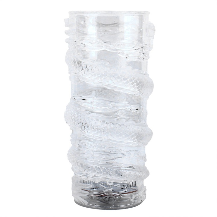 Jormftte pohár 3D sárkány designnal, átlátszó, vízzel aktiválható, partikhoz