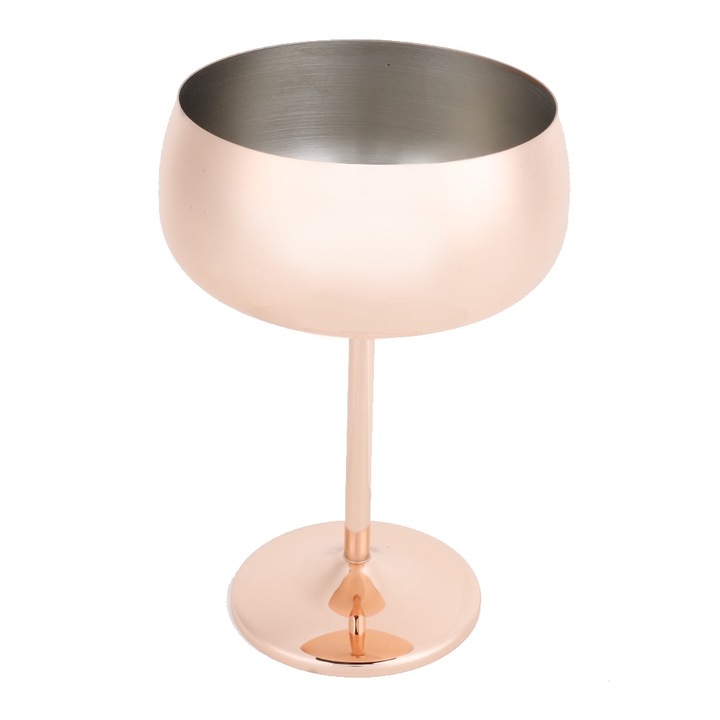 Jormftte rozsdamentes acél pohár, elegáns, strapabíró, koktélokhoz, borhoz, sörhöz, 7x25cm