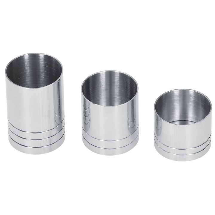 Jormftte rozsdamentes acél mérőkanál készlet, 25 ml, 35 ml, 50 ml, magas hőmérsékletnek ellenálló, könnyen tisztítható