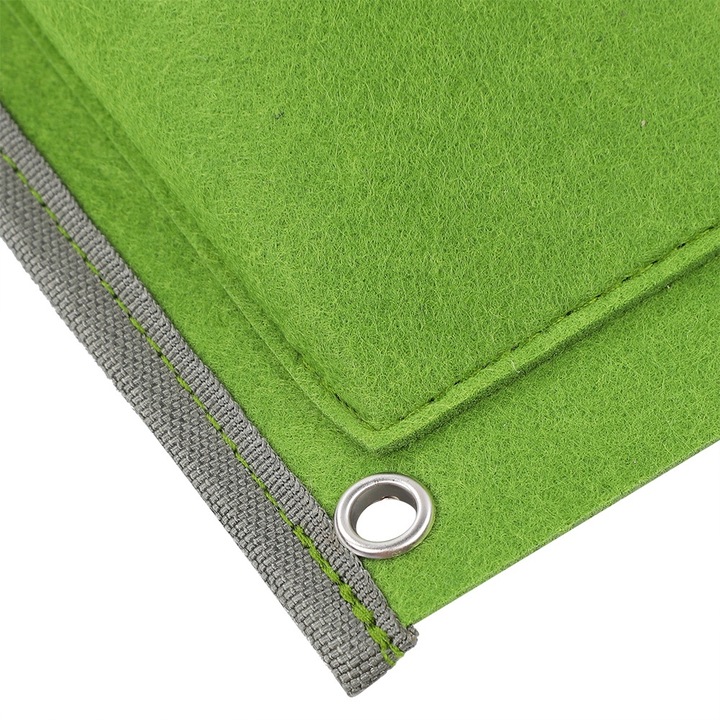 Вертикална филцова торба за растения, longziming, 7 джоба, зелена, 99 см