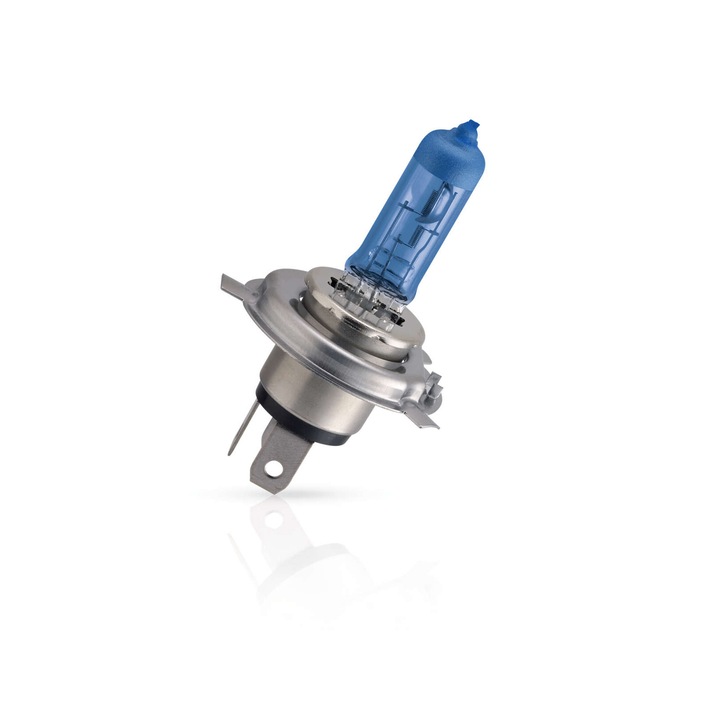 Set 2 becuri Halogen Philips Diamond Vision Ultimate White Light H4 5000K 12342DVS2