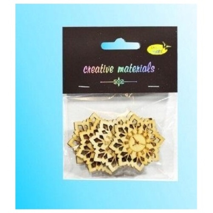 Elemente din lemn, Galeria Hobby, in forma de ceas, 4.5 cm, 5 buc