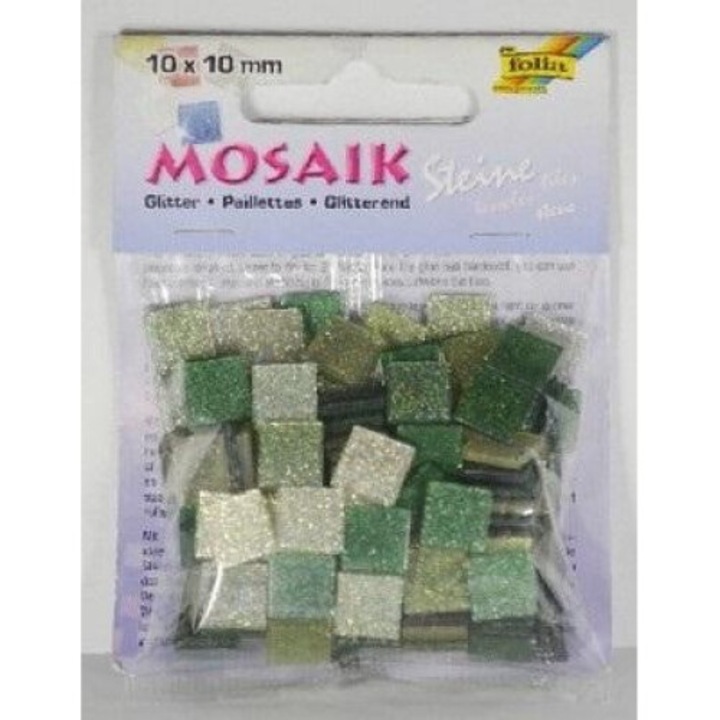 Set de artizanat 10x10mm, Galeria Hobby, verde, aproximativ 190 bucati