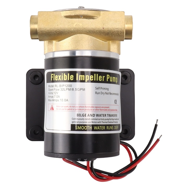 Rugalmas vízpumpa, hosszú cipzárral, G1/2 belső menettel, 147x100x100mm, 2293g, ipari használatra