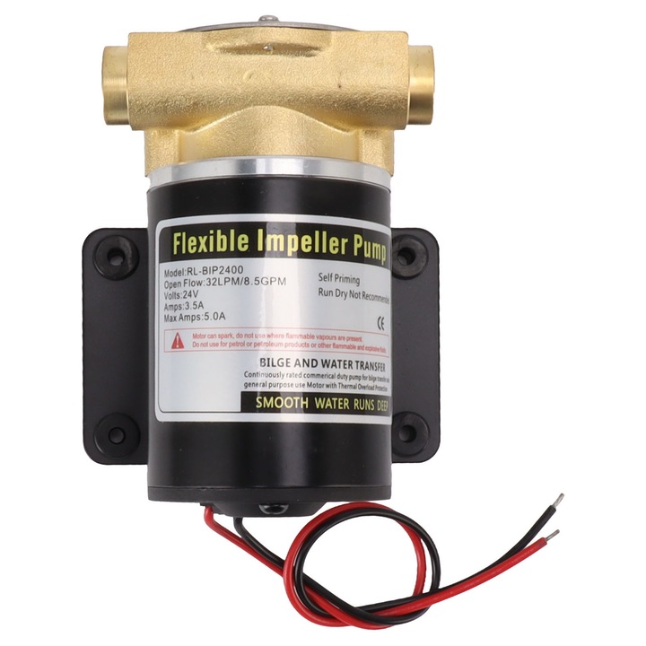 Rugalmas vízpumpa, hosszú cipzárral, G1/2 belső menettel, 147x100x100mm, 2293g, ipari használatra