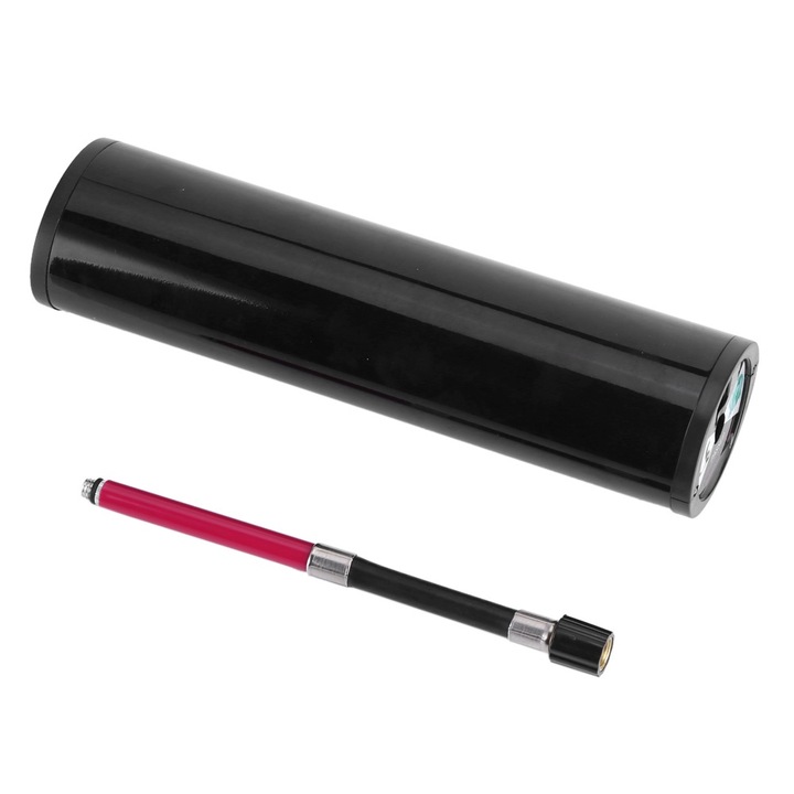 Hordozható elektromos felfújó szivattyú, 150 PSI, LED-del, fekete, 198x54,8x44,8 mm