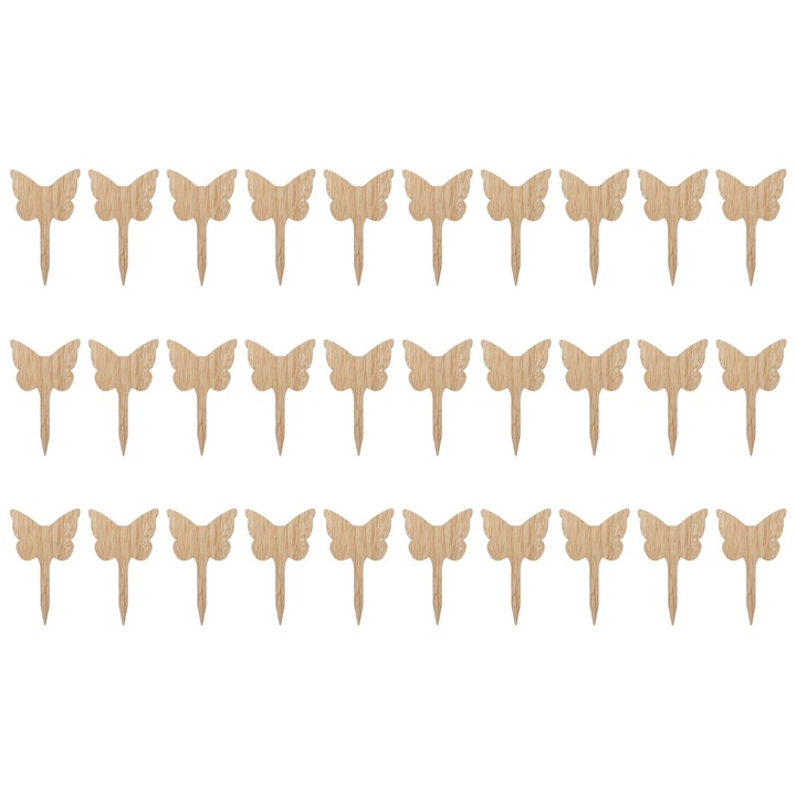 Комплект от 30 етикета за растения, longziming, дърво, 10x6 см, естествени, за саксии и градини