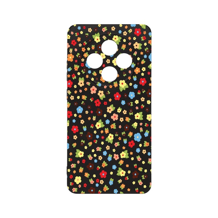 BestCase® Husa Slim SIlicon 0.8MM, Compatibila Cu Oppo Reno12 F / Reno12 FS, Happy Little Flowers, Protectie Camera, Rezistenta la uzura, c-B 501