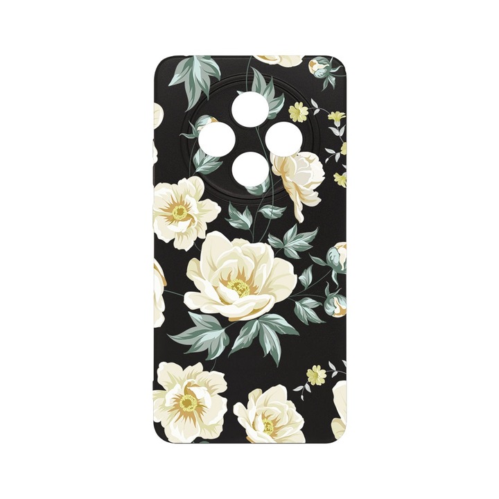 BestCase® Husa Slim SIlicon 0.8MM, Compatibila Cu Oppo Reno12 F / Reno12 FS, Flowers, Protectie Camera, Rezistenta la uzura, c-B 126