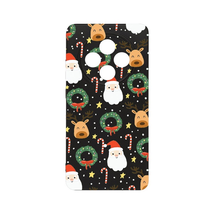 BestCase® Husa Slim SIlicon 0.8MM, Compatibila Cu OPPO Reno12 FS / Reno12 F, Xmas, Protectie Camera, Rezistenta la uzura, c-B 350