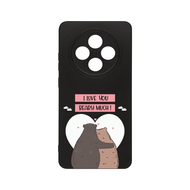 BestCase® Husa Slim SIlicon 0.8MM, Compatibila Cu Oppo Reno12 F / Reno12 FS, I Love U Beary Much!, Protectie Camera, Rezistenta la uzura, c-B 766