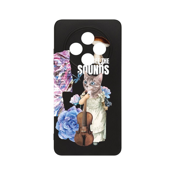 BestCase® Husa Slim SIlicon 0.8MM, Compatibila Cu Oppo Reno12 F / Reno12 FS, I See The Sounds, Protectie Camera, Rezistenta la uzura, c-B 914