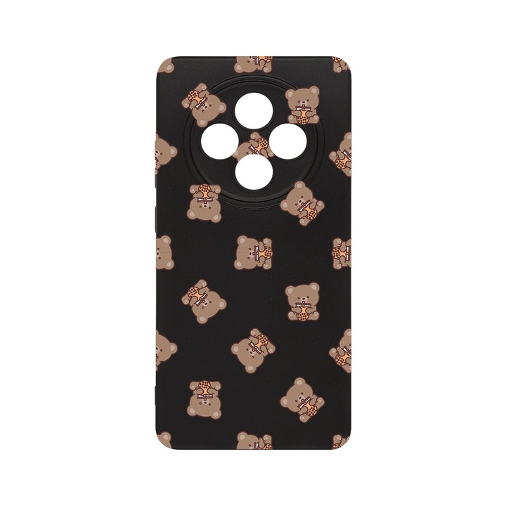 BestCase® Husa Slim SIlicon 0.8MM, Compatibila Cu OPPO Reno12 FS / Reno12 F, Teddy Bear Pattern, Protectie Camera, Rezistenta la uzura, c-B 974