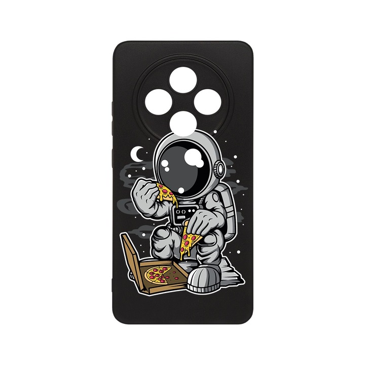 BestCase® Husa Slim SIlicon 0.8MM, Compatibila Cu Oppo Reno12 F / Reno12 FS, Astronaut Pizza, Protectie Camera, Rezistenta la uzura, c-B 1004