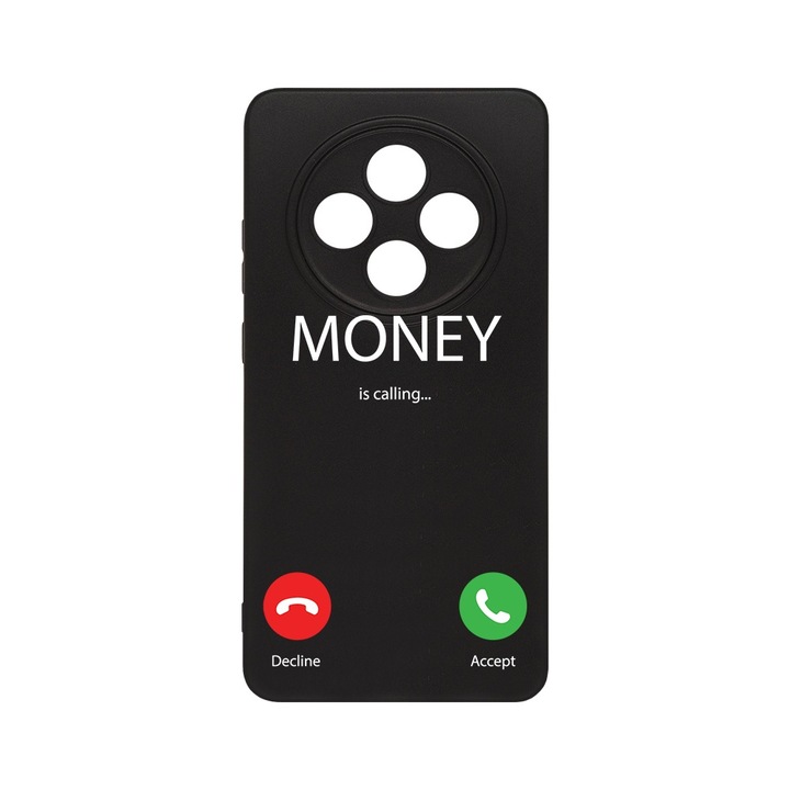 BestCase® Husa Slim SIlicon 0.8MM, Compatibila Cu Oppo Reno12 F / Reno12 FS, Money Is Calling, Protectie Camera, Rezistenta la uzura, c-B 986