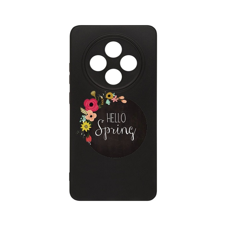 BestCase® Husa Slim SIlicon 0.8MM, Compatibila Cu OPPO Reno12 FS / Reno12 F, Hello Spring, Protectie Camera, Rezistenta la uzura, c-B 684