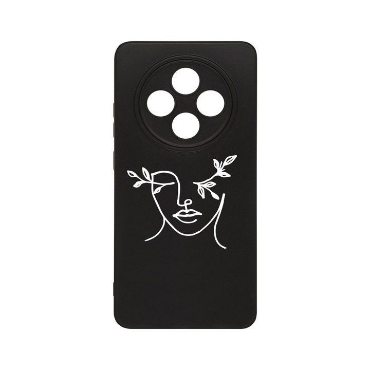 BestCase® Husa Slim SIlicon 0.8MM, Compatibila Cu OPPO Reno12 FS / Reno12 F, Woman Abstract, Protectie Camera, Rezistenta la uzura, c-B 736