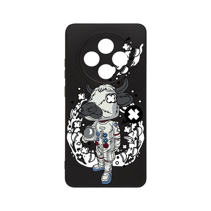 BestCase® Husa Slim SIlicon 0.8MM, Compatibila Cu Oppo Reno12 F / Reno12 FS, Cow Astronaut, Protectie Camera, Rezistenta la uzura, c-B 976
