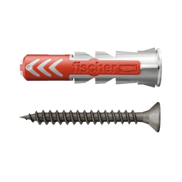 Dibluri Plastic Cu Surub Fischer Duopower 6x30 Mm, Pachet 16 Bucati