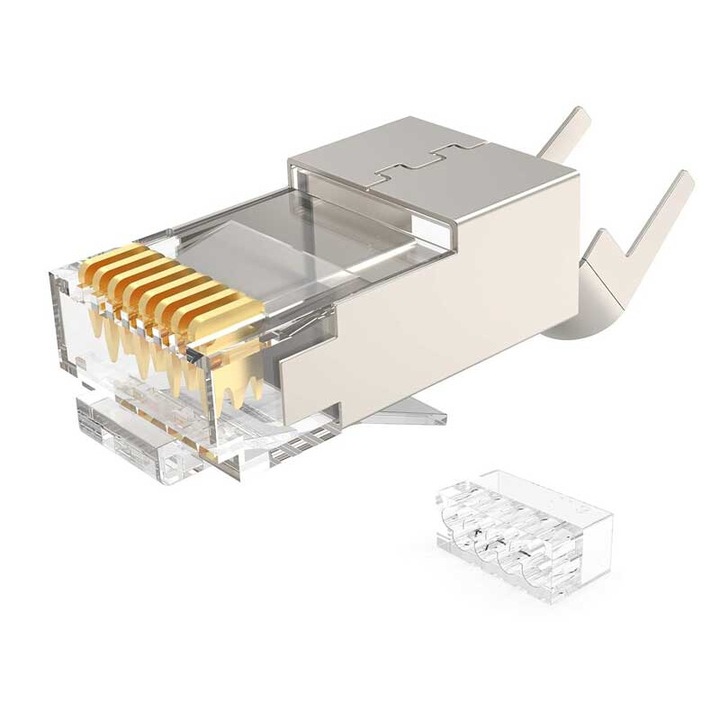 Mufa RJ45 ecranata pentru cabluri CAT6 CAT6A CAT7