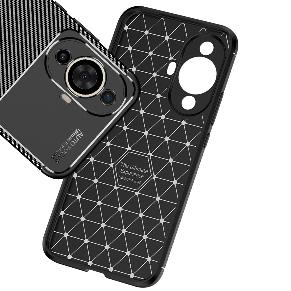 Husa pentru Huawei nova 11 / nova 12s, Techsuit CarbonFiber, Black