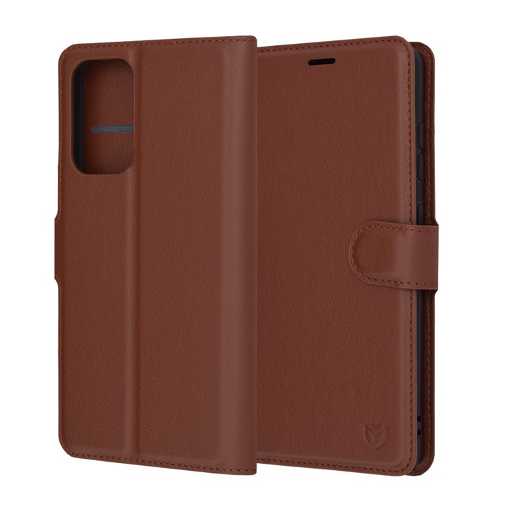 Husa Protectie pentru Samsung Galaxy A52 4G/A52 5G/A52s 5G, Cipsir Protect, Leather Folio, A49, Piele ecologica, Light Brown