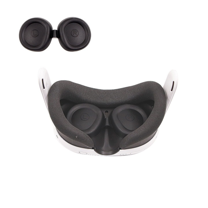 Lentile de protectie din silicon pentru Meta Quest 3, Negru