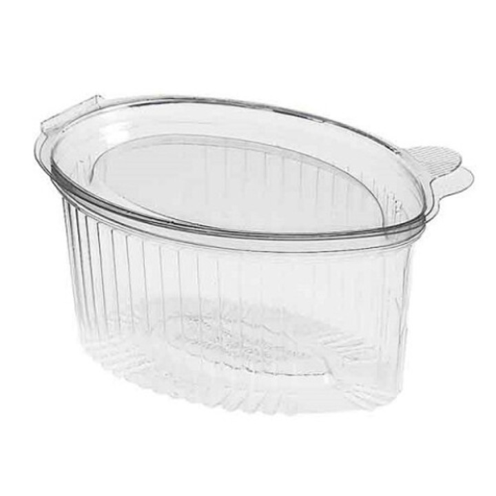 Set sosiere ovale cu capac atasat, capacitate 80 ml, 400 buc