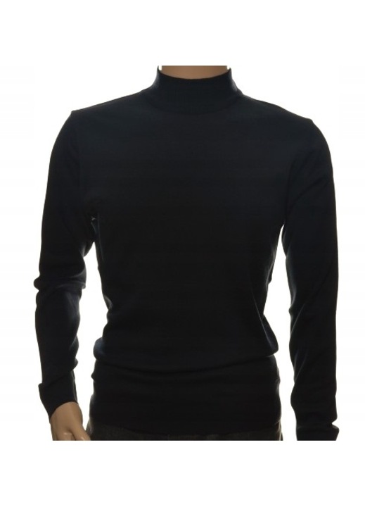 Pulover barbatesc din lana, Selantino, Negru, 2XL INTL