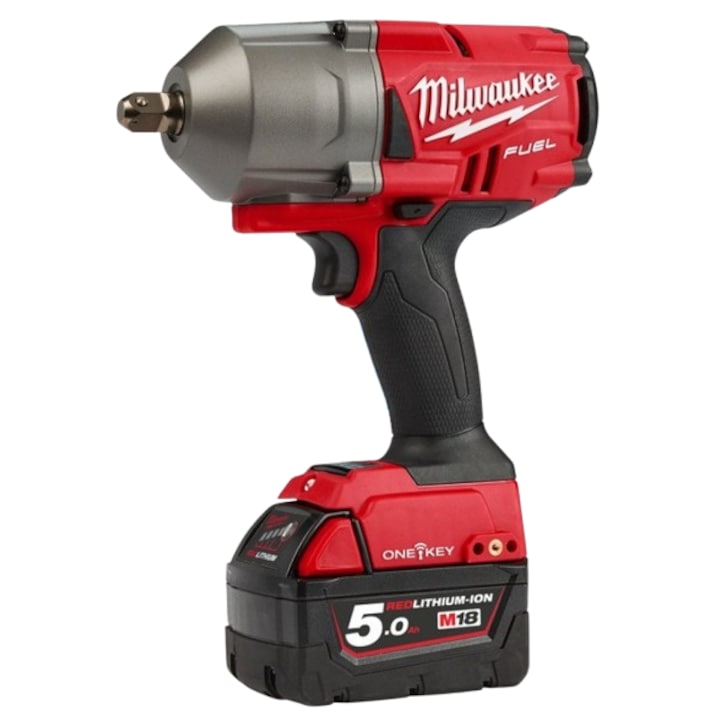 MILWAUKEE M18 ONEFHIWP12-502X Ударен винтоверт, 1017 Nm, 1800 об/мин, 2400 удара/мин, 1/2 инчов квадратен диск, 2 x Li-Ion 18V, 5Ah