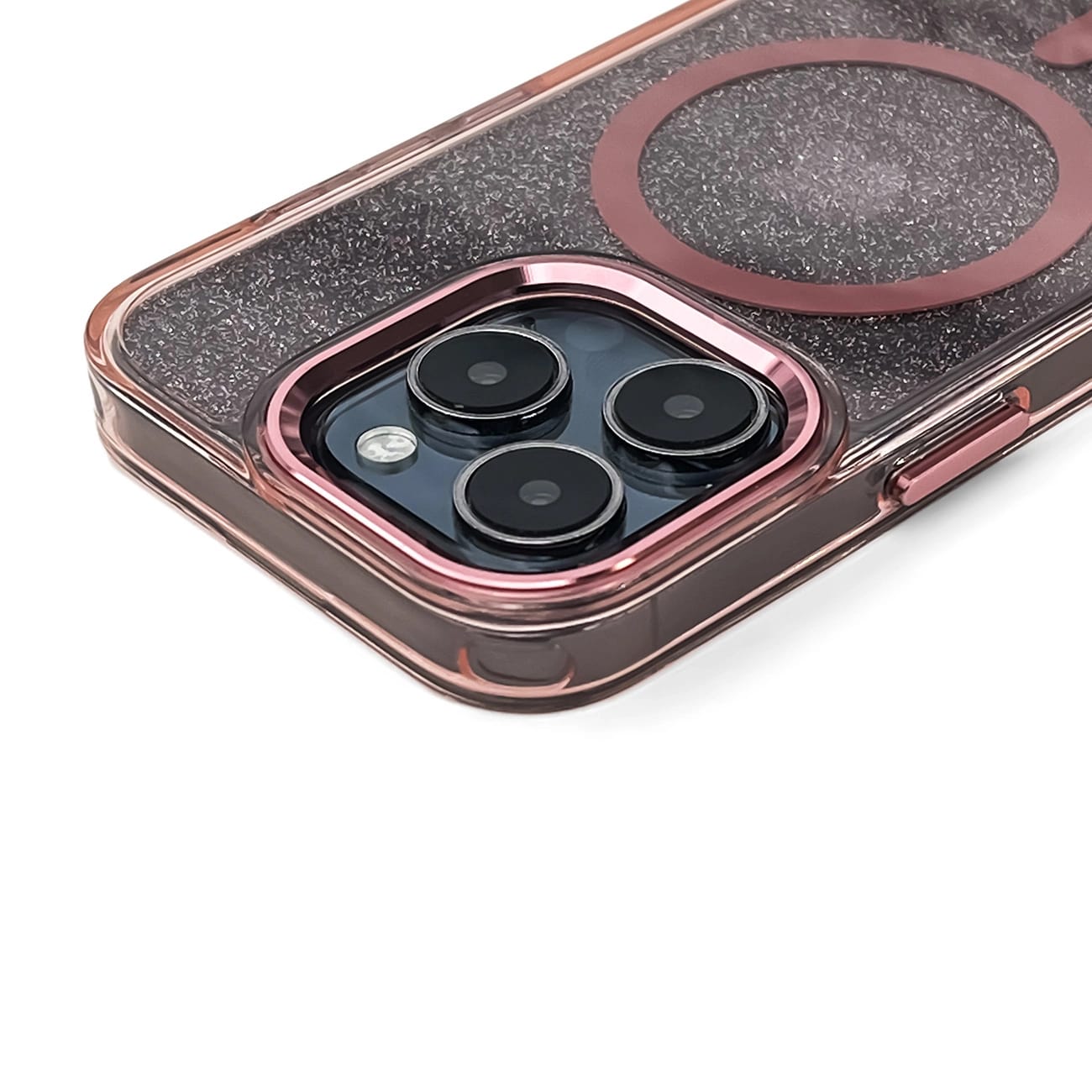 Carcasa Glitter MagSafe compatibila cu iPhone 16 Pro Pink
