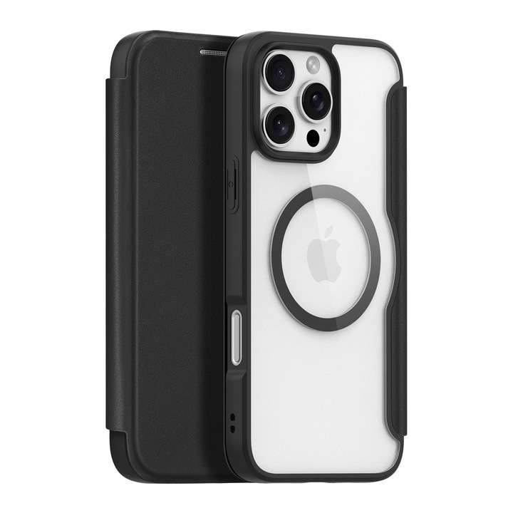 DuxDucis Skin X Pro MagSafe tok kompatibilis az iPhone 16 Pro Max Black készülékkel