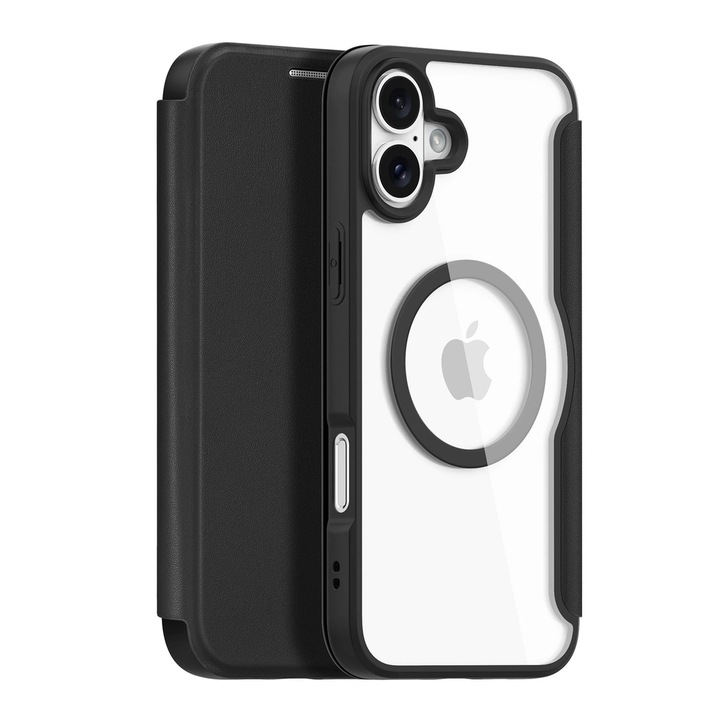 DuxDucis Skin X Pro MagSafe tok, kompatibilis az iPhone 16 készülékkel, Fekete