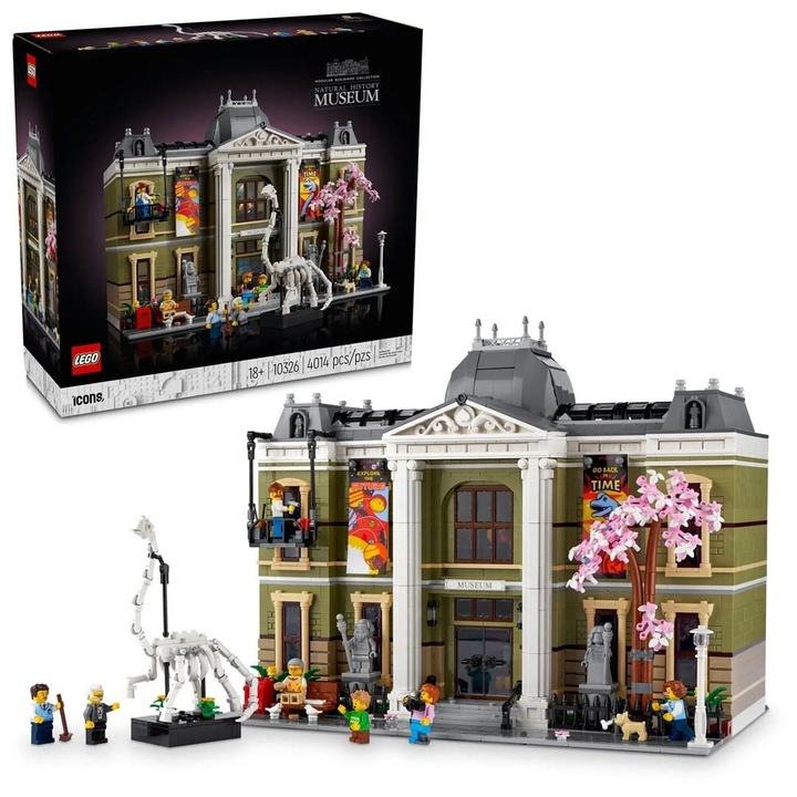 Конструктор LEGO Icons Muzeum Historii Naturalnej, 4014 части, 7 минифигурки, +18 години, 250x390x310 mm
