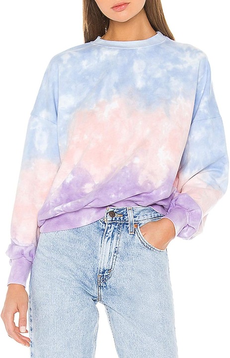 Cozevdnt női hosszú ujjú kapucnis pulóver, poliészter, többszínű