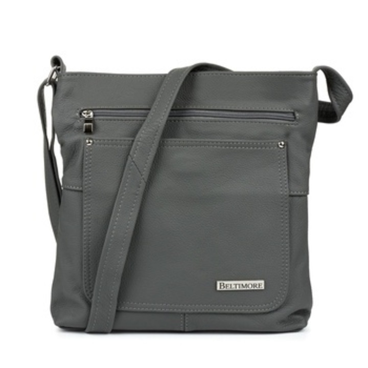 Geanta dama Beltimore din piele naturala, model poseta, dimensiuni 30,5x30x5,5cm, curea reglabila 121,5cm