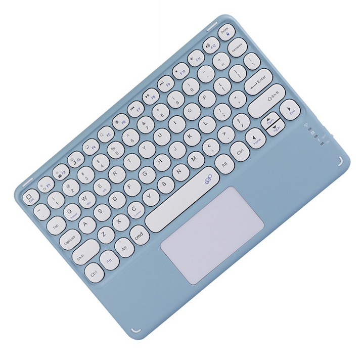 Tastatura Bluetooth, ultra-subtire, portabila, 10 inch, verde deschis, pentru iOS, Android, Windows