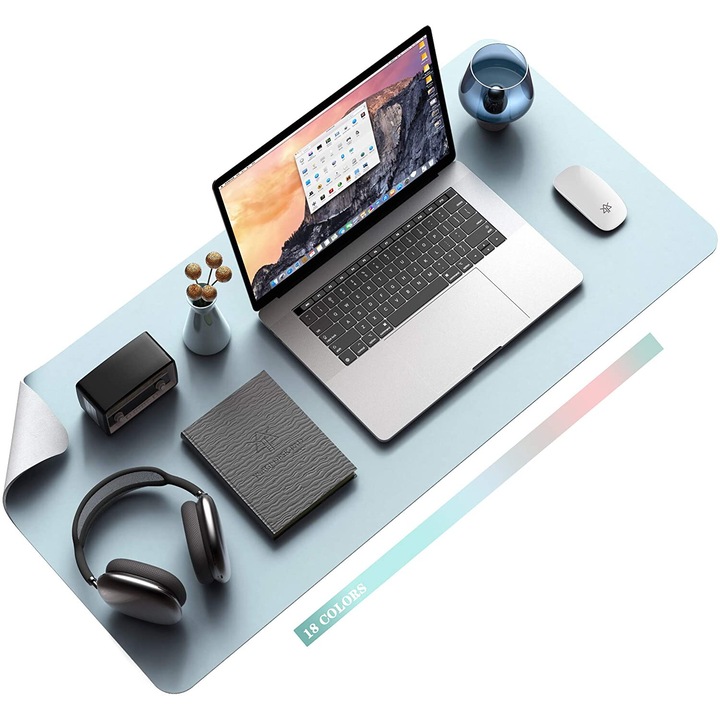 Mousepad Fokelyi, ultra subtire, impermeabil, negru, dimensiune mare