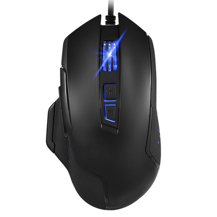 Mmgoqqt жична мишка за игри, ергономична, RGB осветление, черна