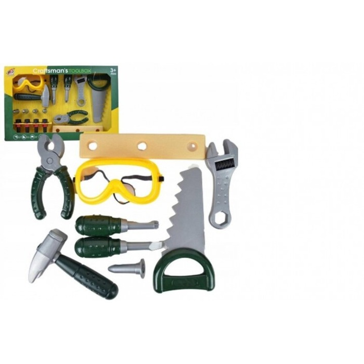 MAKSIK G219 szerszámkészlet, gyerekeknek, 3+, 41,7x27,2x6,3cm, többszínű