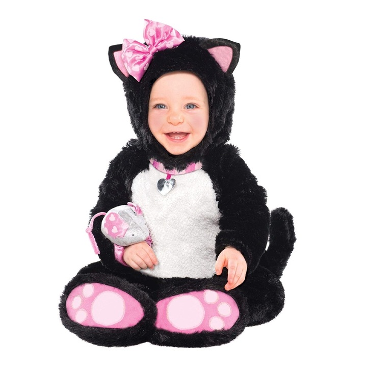 Costum pentru bebelusi, Amscan, 12 - 18 luni, Negru/Alb